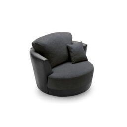 Abakus Direct Dylan Collection Swivel Chair In Black - thumbnail 6