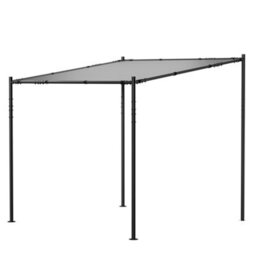 Onemill 2.4M Outdoor Garden Easy-Up Canopy Pergola With Grey Polyester Roof - thumbnail 1