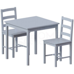 Lassic Vida Designs Yorkshire Grey Solid Pine 2 Seater Dining Set With 2 Chairs - thumbnail 7