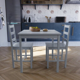 Lassic Vida Designs Yorkshire Grey Solid Pine 2 Seater Dining Set With 2 Chairs - thumbnail 5