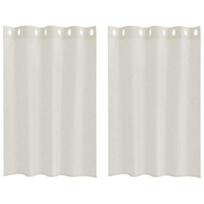 Berkfield Modern Curtains With Curtains 2 Pcs Cream 140 X 140 Cm Polyester