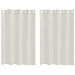 Berkfield Modern Curtains With Curtains 2 Pcs Cream 140 X 140 Cm Polyester