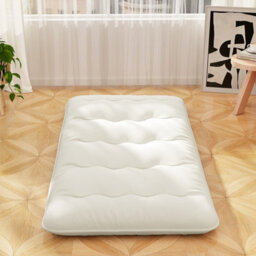 Costway Foldable Tatami Mat Floor Futon Mattress Roll Up Sleeping Pad W/ Washable Cover, Small Double/double/king Size - thumbnail 1