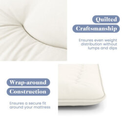Costway Foldable Tatami Mat Floor Futon Mattress Roll Up Sleeping Pad W/ Washable Cover, Small Double/double/king Size - thumbnail 7