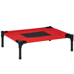 Pawhut Elevated Pet Bed Dog Cool Cot Sleep Indoor Outdoor Portable Basket Red - thumbnail 2