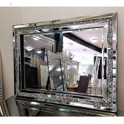 DEENZ Crushed Diamond Crystal Glass Wall Mirror 60X80Cm