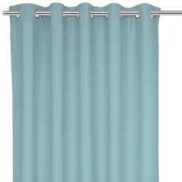 GoodHome Hiva Light Blue Solid Dyed Lined Eyelet Curtain (W)167Cm (L)228Cm, Pair - thumbnail 1