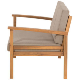 Wyld And Coco Everoak 4-Seater Garden Sofa Set Taupe Cushions Solid Acacia Wood With Table - thumbnail 5