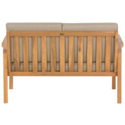 Wyld And Coco Everoak 4-Seater Garden Sofa Set Taupe Cushions Solid Acacia Wood With Table - thumbnail 6