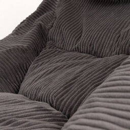 icon Natalia Large Beanbag And Pouffe Set Corduroy Charcoal - thumbnail 5