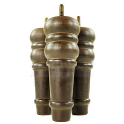 L&F 4 Replacement Furniture Feet Antique Brown Turned Wooden Legs 165mm High Settee Chairs Sofas Footstools M8 (8mm) Tsp2071 - thumbnail 7
