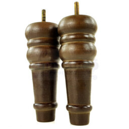L&F 4 Replacement Furniture Feet Antique Brown Turned Wooden Legs 165mm High Settee Chairs Sofas Footstools M8 (8mm) Tsp2071 - thumbnail 4
