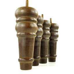 L&F 4 Replacement Furniture Feet Antique Brown Turned Wooden Legs 165mm High Settee Chairs Sofas Footstools M8 (8mm) Tsp2071 - thumbnail 3