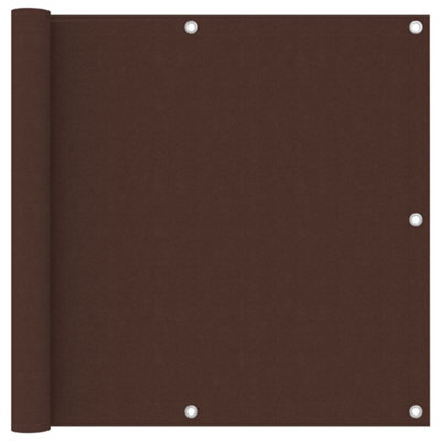 Berkfield Balcony Screen Brown 90X500 Cm Oxford Fabric - image 1