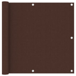 Berkfield Balcony Screen Brown 90X500 Cm Oxford Fabric - thumbnail 1
