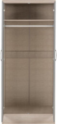 Seconique Nevada 2 Door All Hanging Wardrobe In Grey Gloss And Light Oak Effect Veneer - thumbnail 6