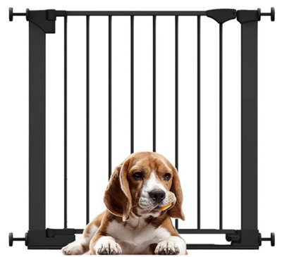 Bettacare Safestep Dog Gate, Black, 75Cm - 82Cm, Extra Low Walkthrough, Pressure Fit Safety Gate, Pet Gate For Stairs And Doors - image 1