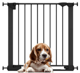 Bettacare Safestep Dog Gate, Black, 75Cm - 82Cm, Extra Low Walkthrough, Pressure Fit Safety Gate, Pet Gate For Stairs And Doors - thumbnail 1