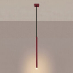 Sollux Lighting Pastelo Steel Burgundy 1 Lights Modern Pendant Lamps - thumbnail 3