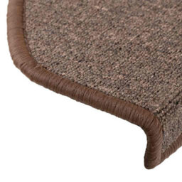 Berkfield Stair Mats 20 Pcs 65X24X4 Cm Coffee Brown Half Round Large - thumbnail 6