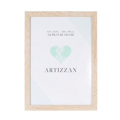Happy Homewares Modern And Chic Oak Veneer Wood Effect A4 Certificate Frame For Wall Or Table - image 1