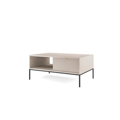 Arte Nova Coffee Table In Cashmere - Premium Laminated Board - W104Cm X D60Cm X H40Cm - image 1