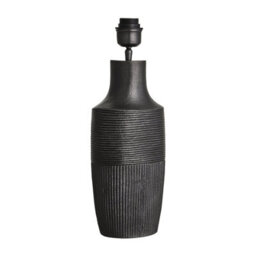 Industville Ornate Vase Table Lamp, Pewter Base, Natural Cotton Coolie Empire Large Lampshade - thumbnail 3