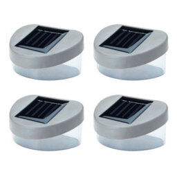 Taylor & Brown Solar Powered Door/fence/wall/step Lights Led Outdoor Garden Lighting (Pack Of 4, Silver) - thumbnail 2