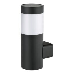 Dark Grey Solar-Powered Integrated Led 1.6W Photocell Without Motion Sensor Cylinder Outdoor Wall Light - thumbnail 3