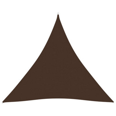 Berkfield Sunshade Sail Oxford Fabric Triangular 4.5X4.5X4.5 M Brown - image 1