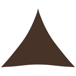 Berkfield Sunshade Sail Oxford Fabric Triangular 4.5X4.5X4.5 M Brown - thumbnail 1