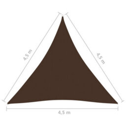 Berkfield Sunshade Sail Oxford Fabric Triangular 4.5X4.5X4.5 M Brown - thumbnail 6