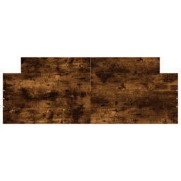 Berkfield Bed Frame With Headboard And Footboard Smoked Oak 135X190 Cm - thumbnail 4
