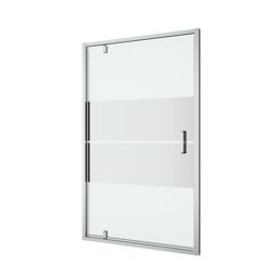 GoodHome Ledava Chrome Effect Mirror Strip Half Open Pivot Shower Door (H)195Cm (W)120Cm - thumbnail 2