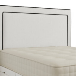 "Urban Textures Luxury 20"" High Savoy Edge Boucle Upholstered Bed Headboard - White"