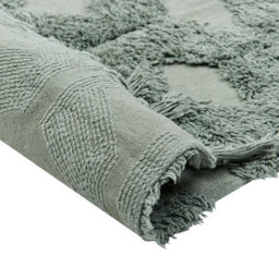 Wyld And Coco Green Cotton Area Rug 80 X 150 Cm Hand-Tufted Low Pile - Boho Soft Rectangle - thumbnail 5