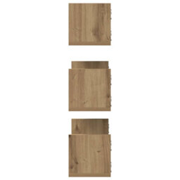 Walplus Wall Shelves 3 Pcs Artisian Oak 58X18X18 Cm Engineered Wood - thumbnail 5