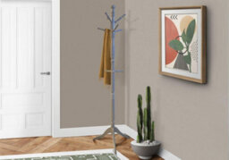 Aspect Furniture Cleo Wooden Coat Stand With 9 Hooks-Solid Wood In Grey Finish - thumbnail 1