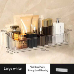 Bathroom Storage Rack, Punch Free, Toilet Organiser Rack, 30.5Cm - thumbnail 4