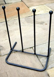 Poppy Forge 2 Pair Boot Rack - Wellie Stand - Steel - L27.9 X W38 X H48.3 Cm - Powder Coated Black - thumbnail 2