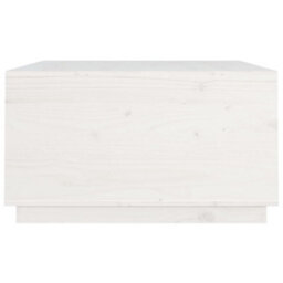 Berkfield Coffee Table White 80X80X45 Cm Solid Wood Pine - thumbnail 8