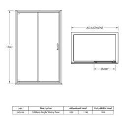 Royal Bathrooms Venice 1200 X 700mm Brushed Brass 3-Sided Sliding Door Shower Enclosure Rectangular With Side Panels 6mm Glass Screen - thumbnail 8
