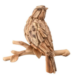 Naturecraft Resin Driftwood Collection Sitting Bird Wall Art - thumbnail 1