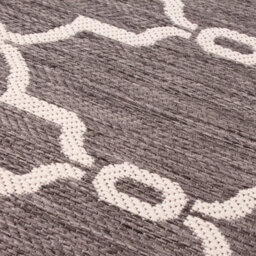 Silver Grey Outdoor Rug, Geometric Stain-Resistant Rug For Patio Decks Garden Balcony, Modern Outdoor Area Rug-60Cm X 120Cm - thumbnail 2