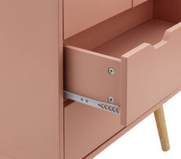 Gfw Nyborg 2+2 Drawer Chest Coral Pink - thumbnail 9