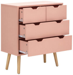 Gfw Nyborg 2+2 Drawer Chest Coral Pink - thumbnail 2