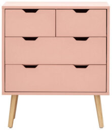 Gfw Nyborg 2+2 Drawer Chest Coral Pink - thumbnail 3