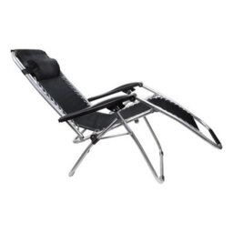 Taylor & Brown 4X Textoline Reclining Garden Chair Beach Sun Lounger Recliner Chairs In Black Weatherproof Textoline - thumbnail 5