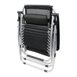 Taylor & Brown 4X Textoline Reclining Garden Chair Beach Sun Lounger Recliner Chairs In Black Weatherproof Textoline - thumbnail 8