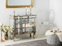Beliani 6 Drawer Chest Mozela Mirrored Silver - thumbnail 2